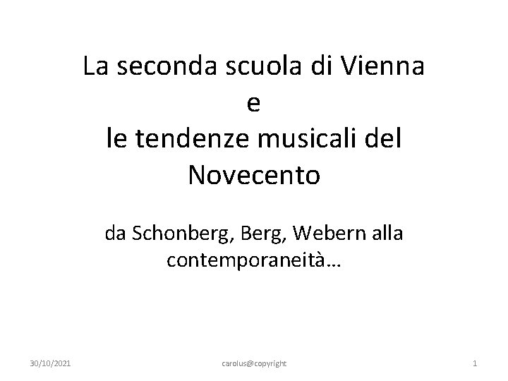 La seconda scuola di Vienna e le tendenze