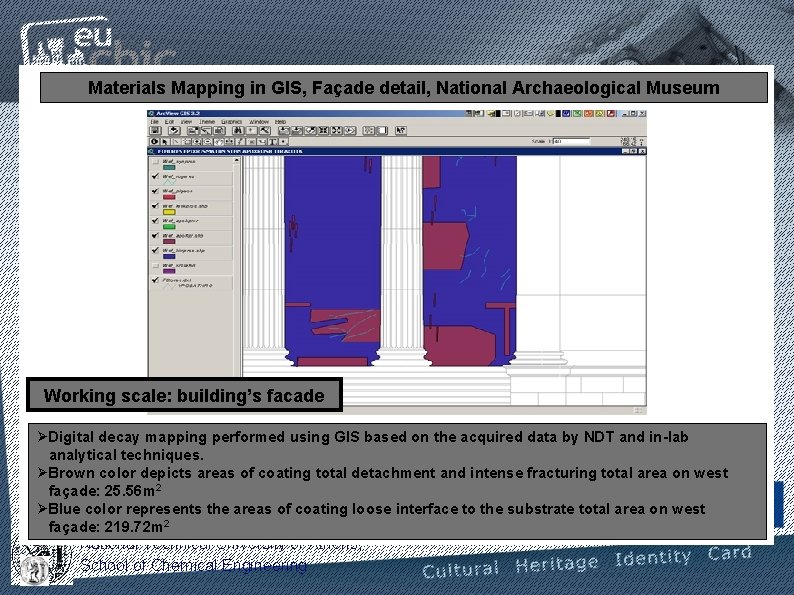 Materials Mapping in GIS, Façade detail, National Archaeological Museum Working scale: building’s facade ØDigital Materials Mapping in GIS, Façade detail, National Archaeological Museum Working scale: building’s facade ØDigital