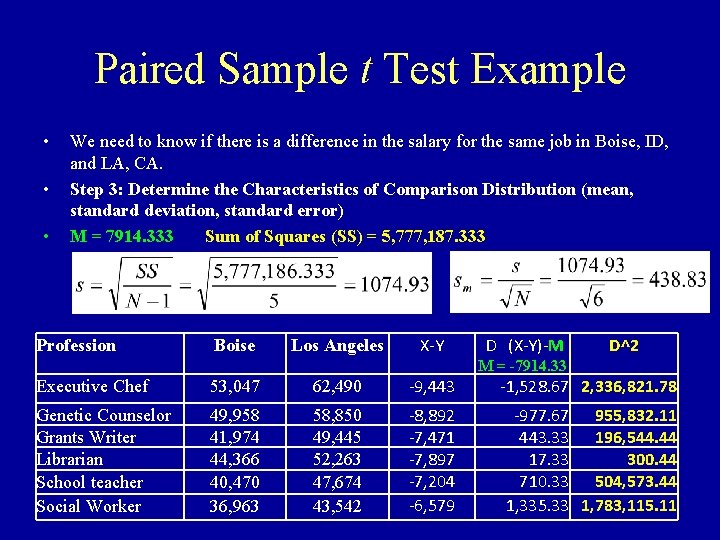 Paired Sample t Test Example • • • We need to know if there Paired Sample t Test Example • • • We need to know if there