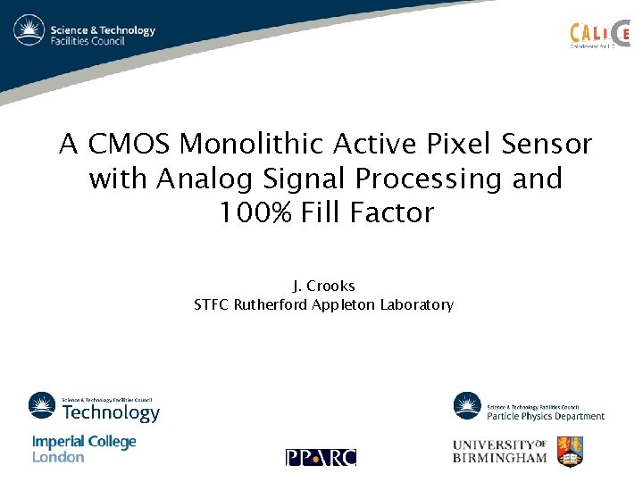 A CMOS Monolithic Active Pixel Sensor with Analog Signal Processing and 100% Fill Factor