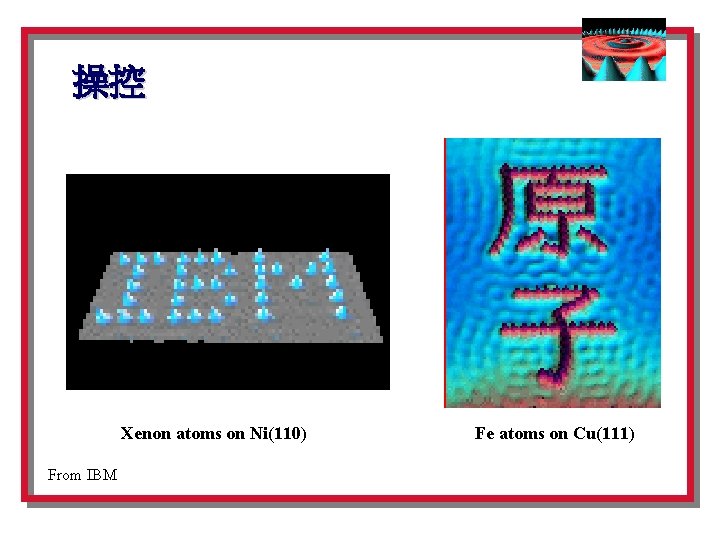 操控 Xenon atoms on Ni(110) From IBM Fe atoms on Cu(111) 