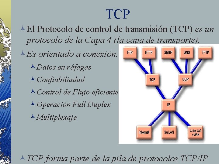 TCP ©El Protocolo de control de transmisión (TCP) es un protocolo de la Capa