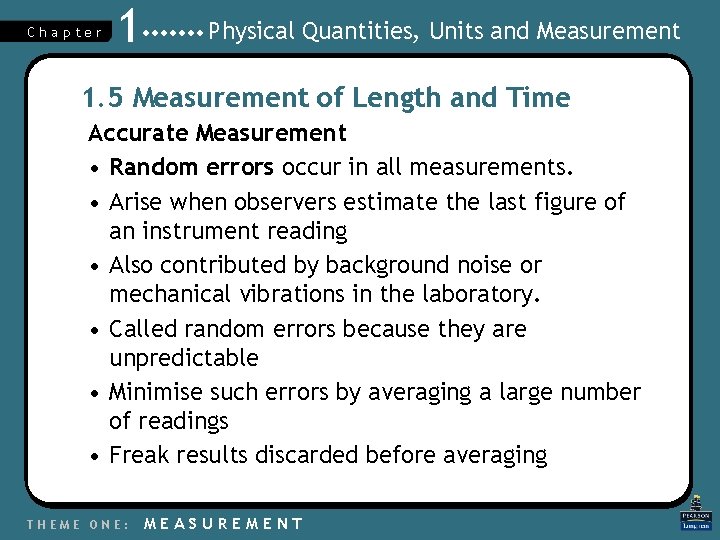 Chapter 1 Physical Quantities, Units and Measurement 1. 5 Measurement of Length and Time