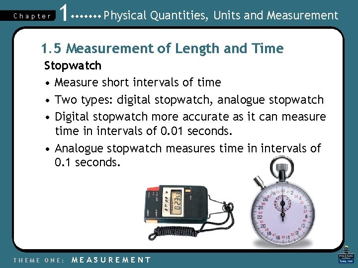 Chapter 1 Physical Quantities, Units and Measurement 1. 5 Measurement of Length and Time