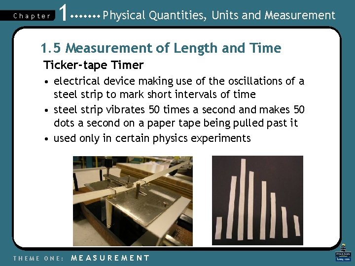 Chapter 1 Physical Quantities, Units and Measurement 1. 5 Measurement of Length and Time