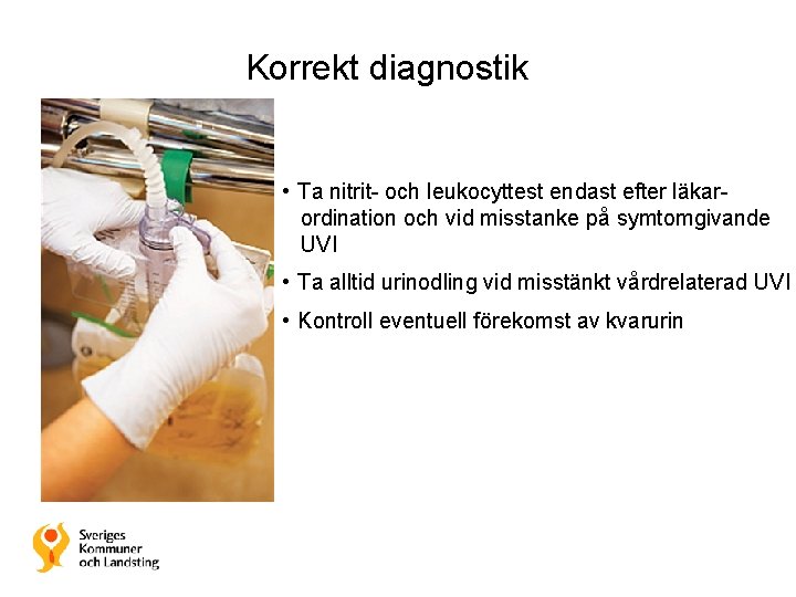 Korrekt diagnostik • Ta nitrit- och leukocyttest endast efter läkarordination och vid misstanke på