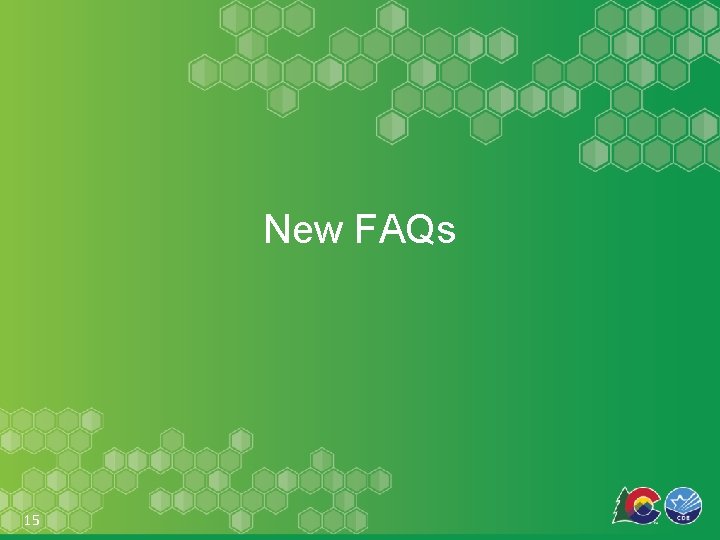 New FAQs 15 