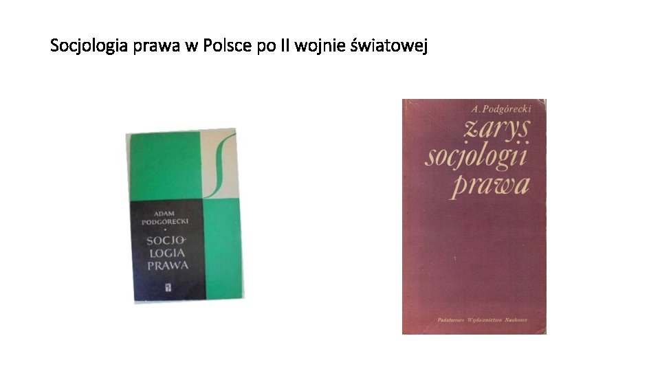 Socjologia prawa w Polsce po II wojnie światowej 