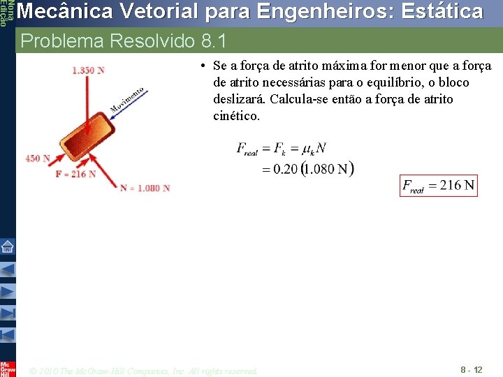 Nona Edição Mecânica Vetorial para Engenheiros: Estática Problema Resolvido 8. 1 • Se a