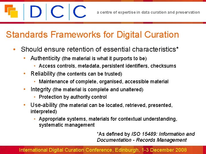 a centre of expertise in data curation and