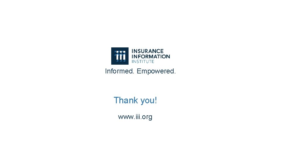 Informed. Empowered. Thank you! www. iii. org 