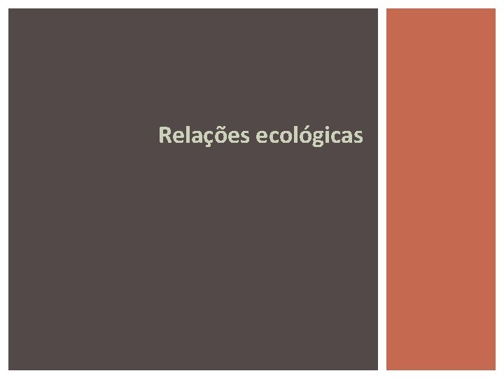 Relações ecológicas 