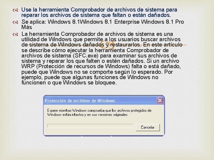  Use la herramienta Comprobador de archivos de sistema para reparar los archivos de