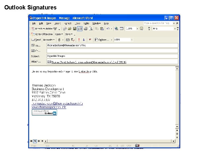 Outlook Signatures 