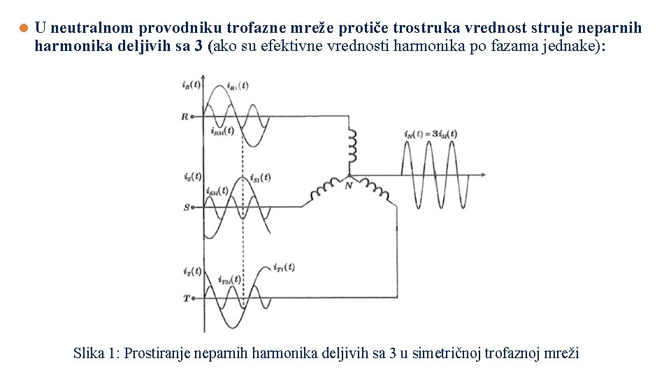 l U neutralnom provodniku trofazne mreže protiče trostruka vrednost struje neparnih harmonika deljivih sa