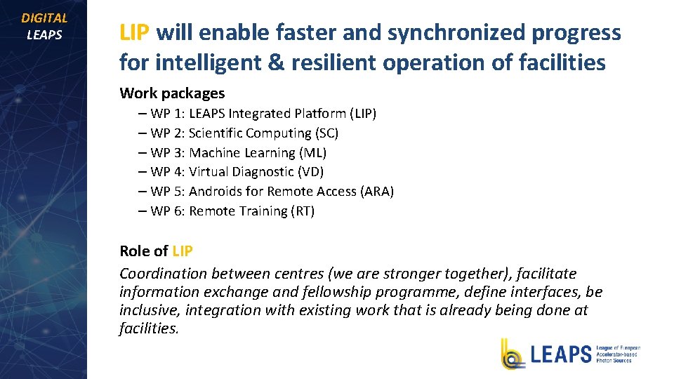 DIGITAL LEAPS LIP will enable faster and synchronized progress for intelligent & resilient operation