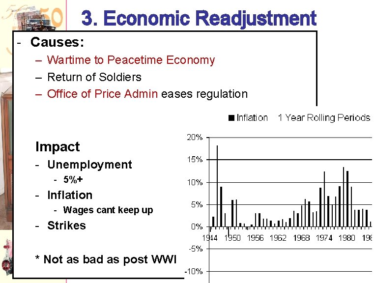 3. Economic Readjustment - Causes: – Wartime to Peacetime Economy – Return of Soldiers