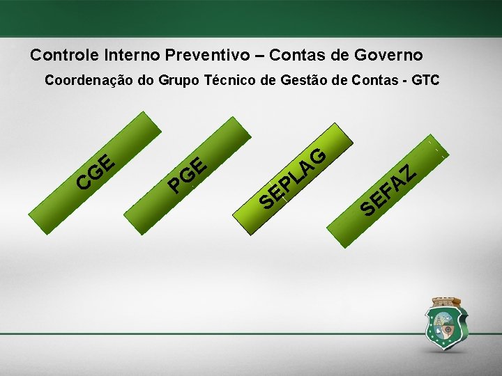 Controle Interno Preventivo – Contas de Governo Coordenação do Grupo Técnico de Gestão de