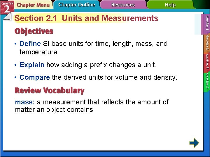 Analyzing Data Section 2 1 Units and Measurements