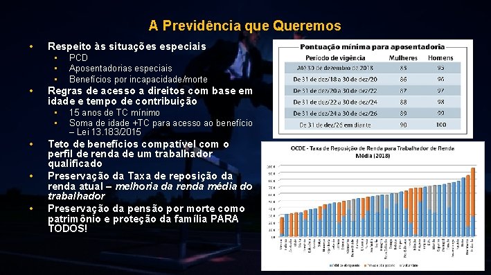 A Previdência que Queremos • • Respeito às situações especiais • • • Regras