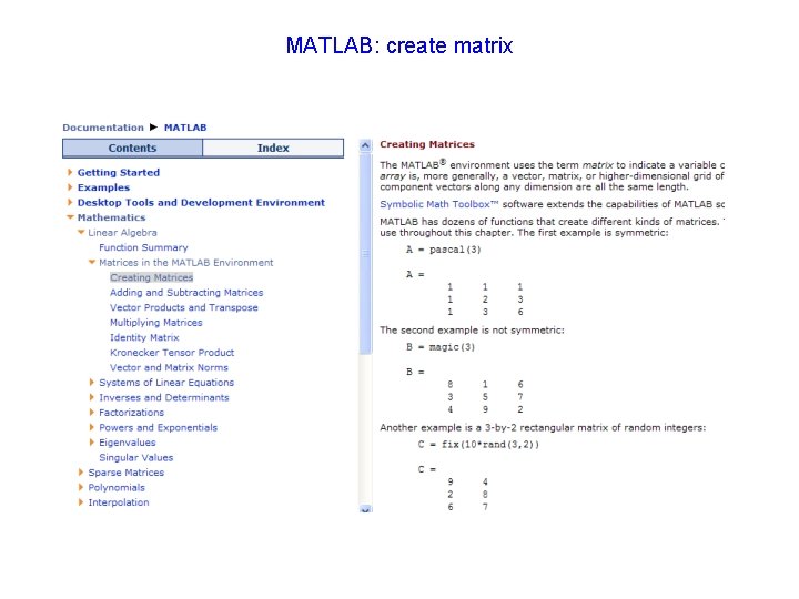 MATLAB: create matrix 