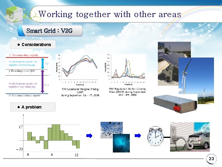 Working together with other areas Smart Grid : V 2 G l Considerations l