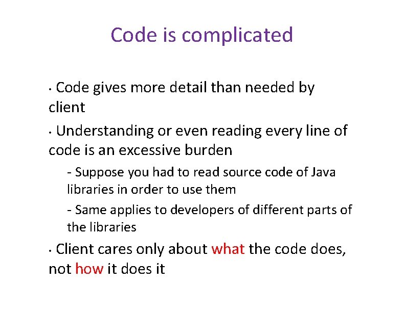 Specifications CSE 331 Spring 2010 The challenge of