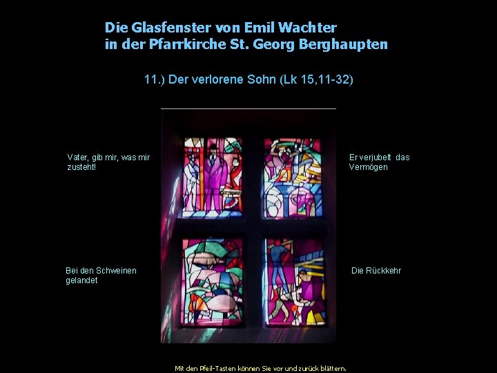 Die Glasfenster von Emil Wachter in der Pfarrkirche St. Georg Berghaupten 11. ) Der