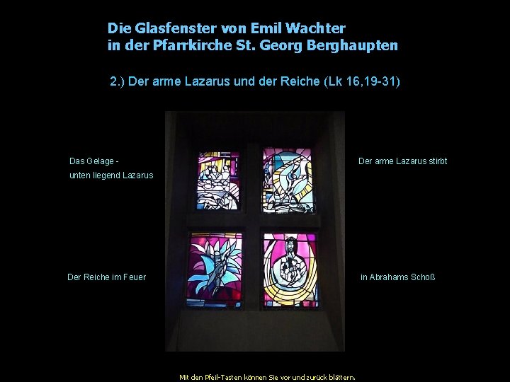 Die Glasfenster von Emil Wachter in der Pfarrkirche St. Georg Berghaupten 2. ) Der