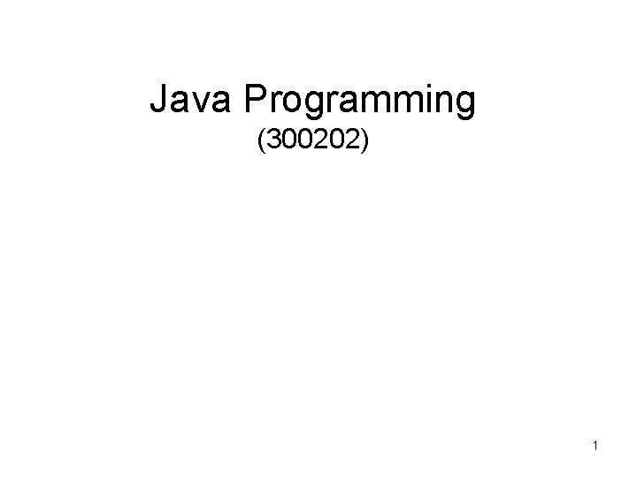 Java Programming 300202 1 Introducing Classes What is