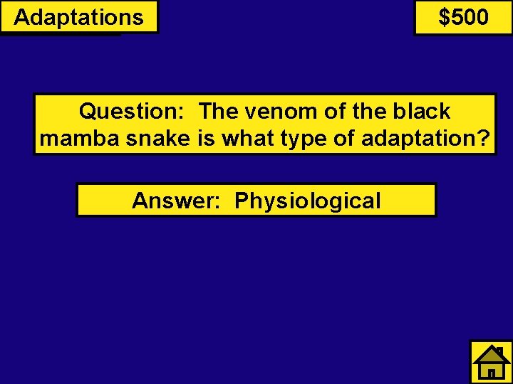 Primates Adaptations $500 Question: The venom of the black mamba snake is what type