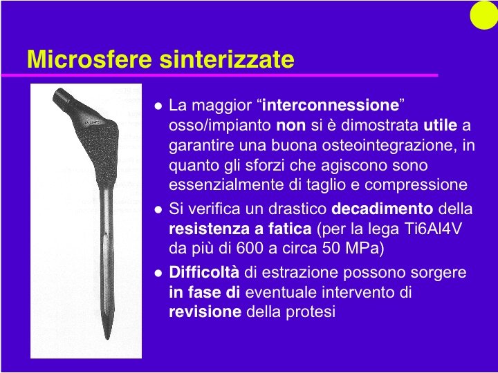 Organi Artificiali e Protesi Prof. O. Sbaizero 