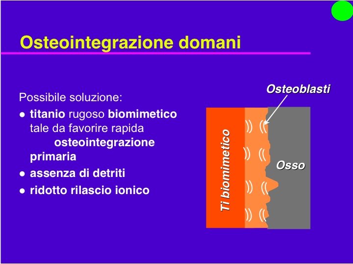 Organi Artificiali e Protesi Prof. O. Sbaizero 