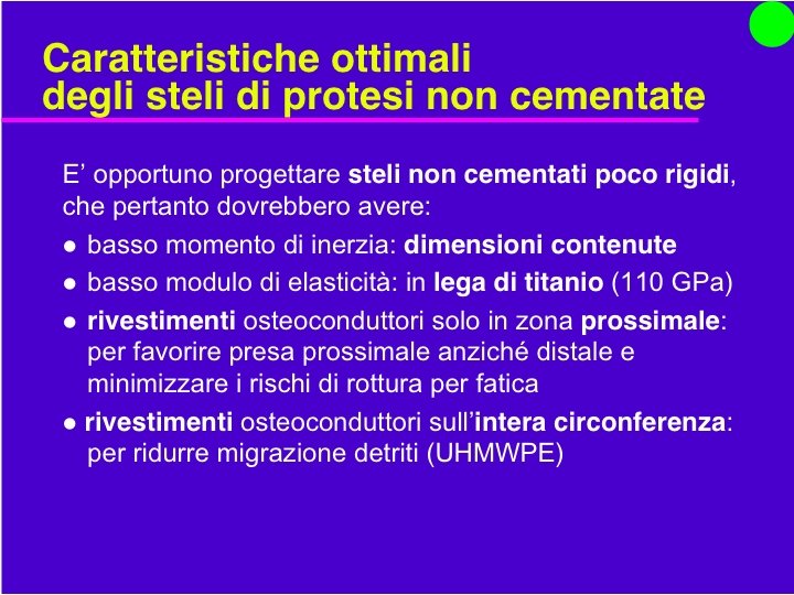 Organi Artificiali e Protesi Prof. O. Sbaizero 