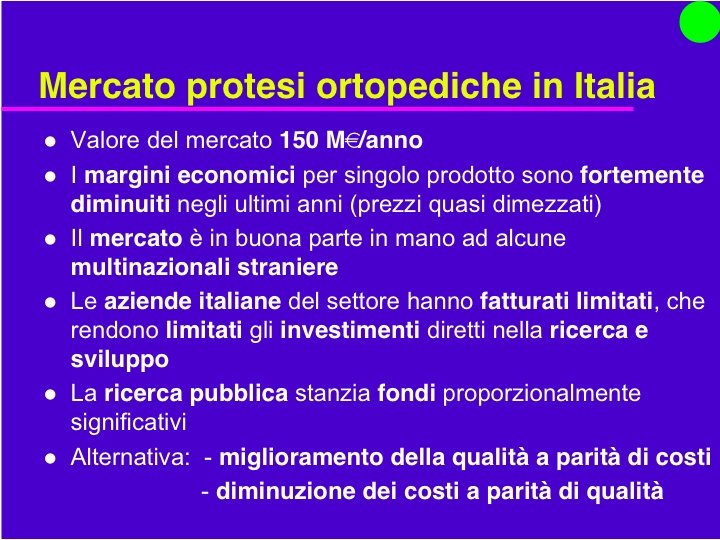 Organi Artificiali e Protesi Prof. O. Sbaizero 