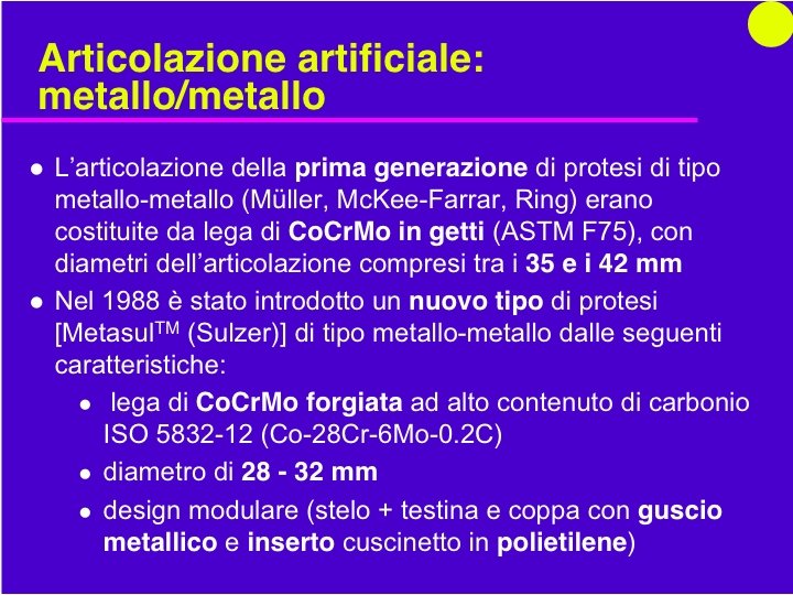 Organi Artificiali e Protesi Prof. O. Sbaizero 