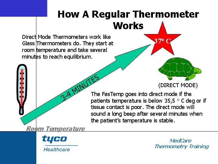 How A Regular Thermometer Works Direct Mode Thermometers work like Glass Thermometers do. They
