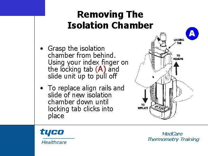 Removing The Isolation Chamber A • Grasp the isolation chamber from behind. Using your