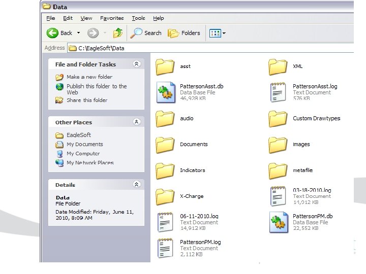 Backup • Database files are now Patterson. PM. db and Patterson. PM. log. •