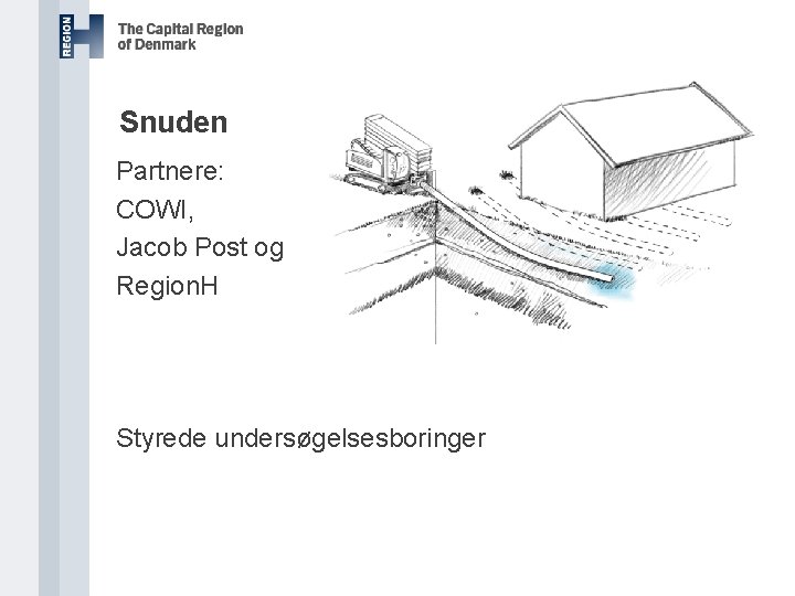 Snuden Partnere: COWI, Jacob Post og Region. H Styrede undersøgelsesboringer 