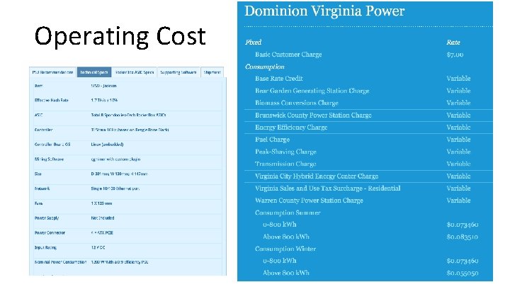 Operating Cost 7 