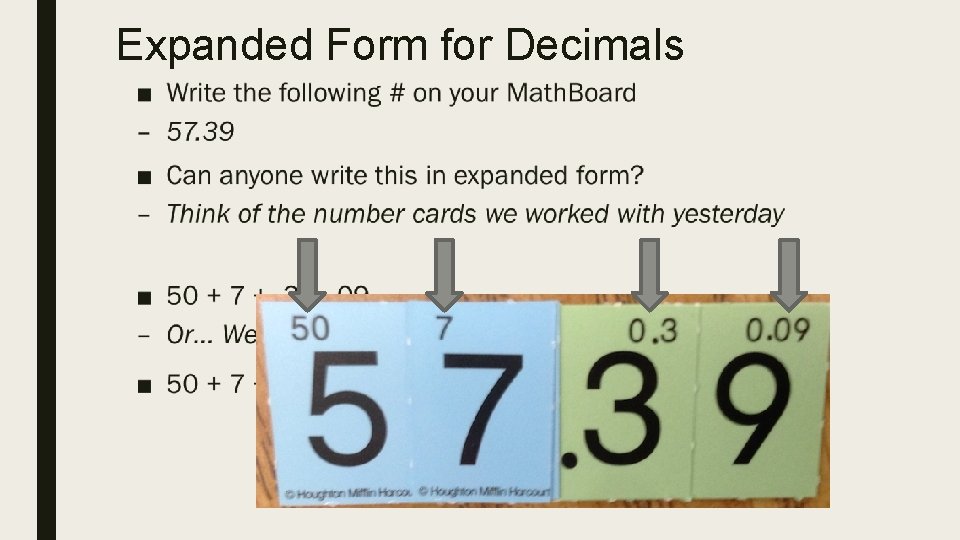 Expanded Form for Decimals ■ 