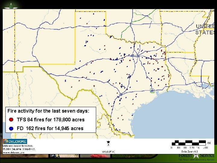 Fire activity for the last seven days: TFS 84 fires for 178, 800 acres