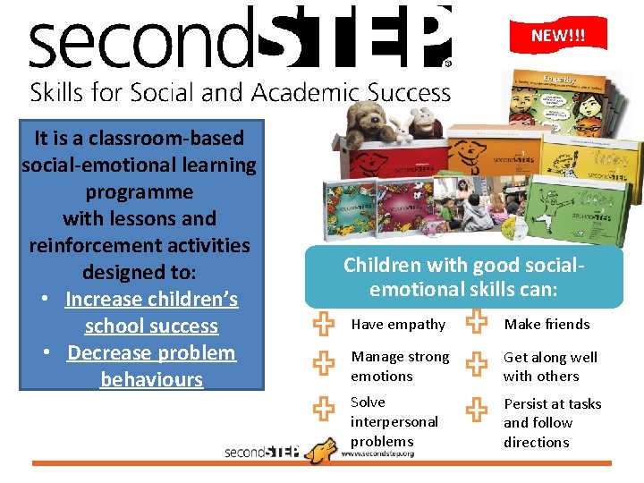 NEW!!! It is a classroom-based social-emotional learning programme with lessons and reinforcement activities designed