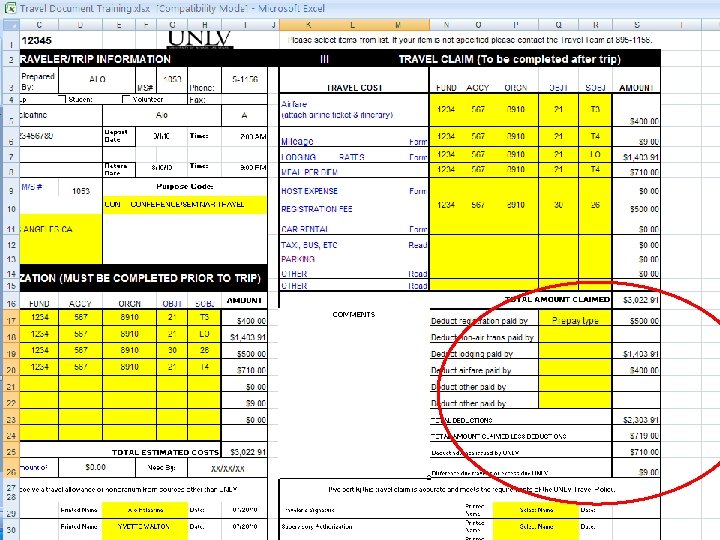UNLV University of Nevada Las Vegas Controller’s Office Accounts Payable Department 