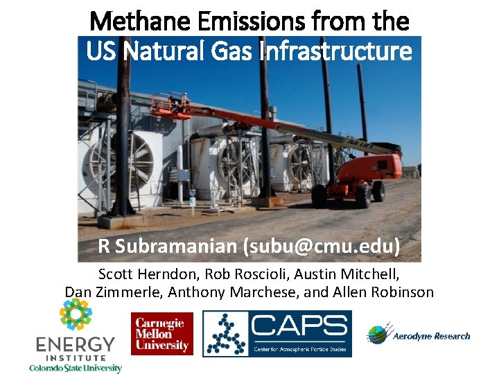 Methane Emissions from the US Natural Gas Infrastructure