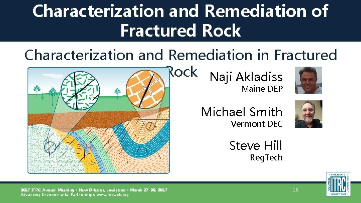 Characterization and Remediation of Fractured Rock Characterization and Remediation in Fractured Rock Naji Akladiss