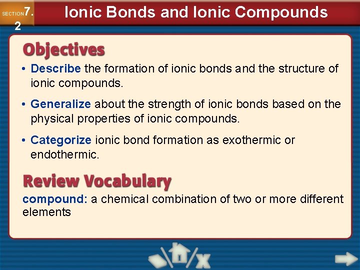 CHEMISTRY Matter and Change Chapter 7 Ionic Compounds