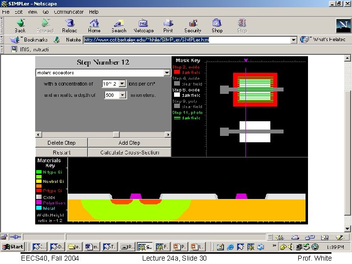 EECS 40, Fall 2004 Lecture 24 a, Slide 30 Prof. White 
