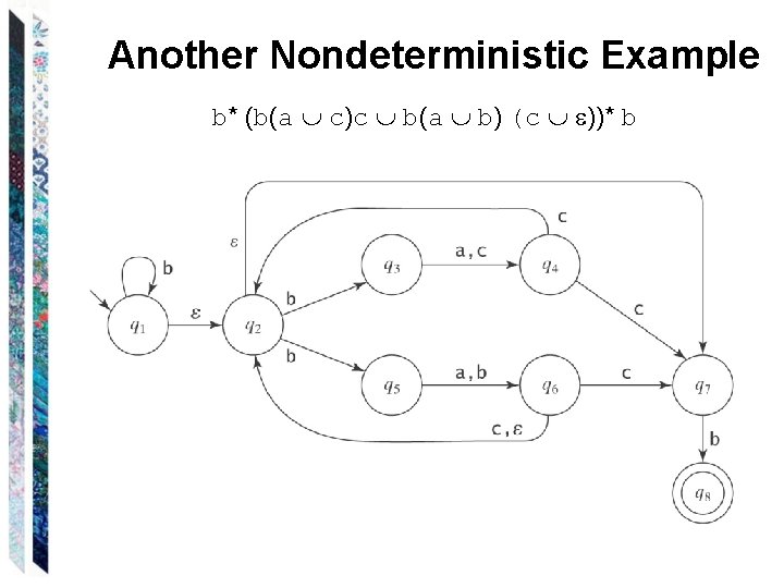 Another Nondeterministic Example b* (b(a c)c b(a b) (c ))* b 